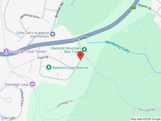 Map showing event location