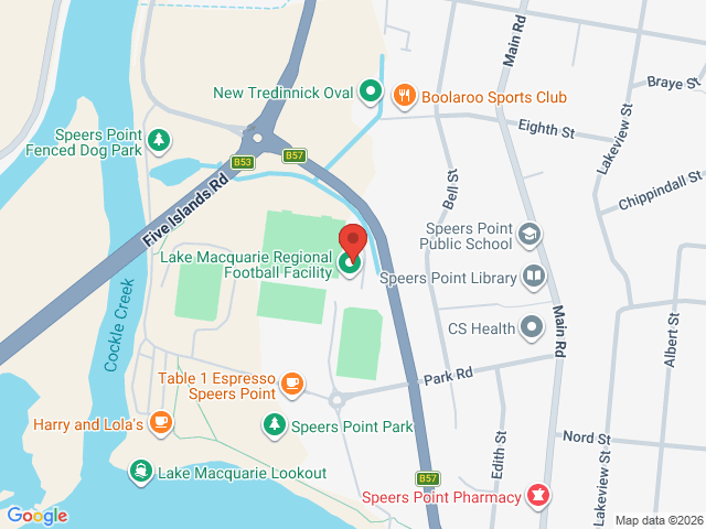 Map showing event location